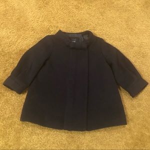 BABY GAP bow collared, snap button peacoat